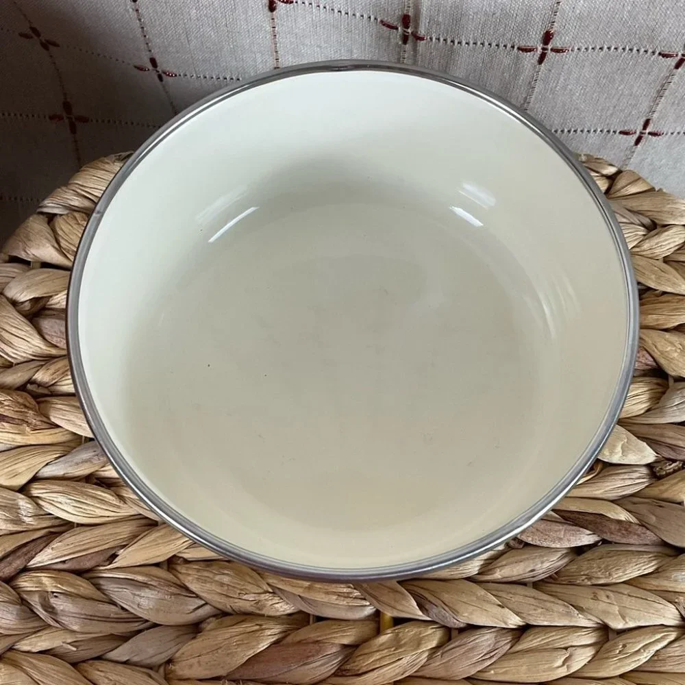 Pfaltzgraff Garden Party (Garden Impressions) Set of 4 Enamel Mixing Bowl Flat